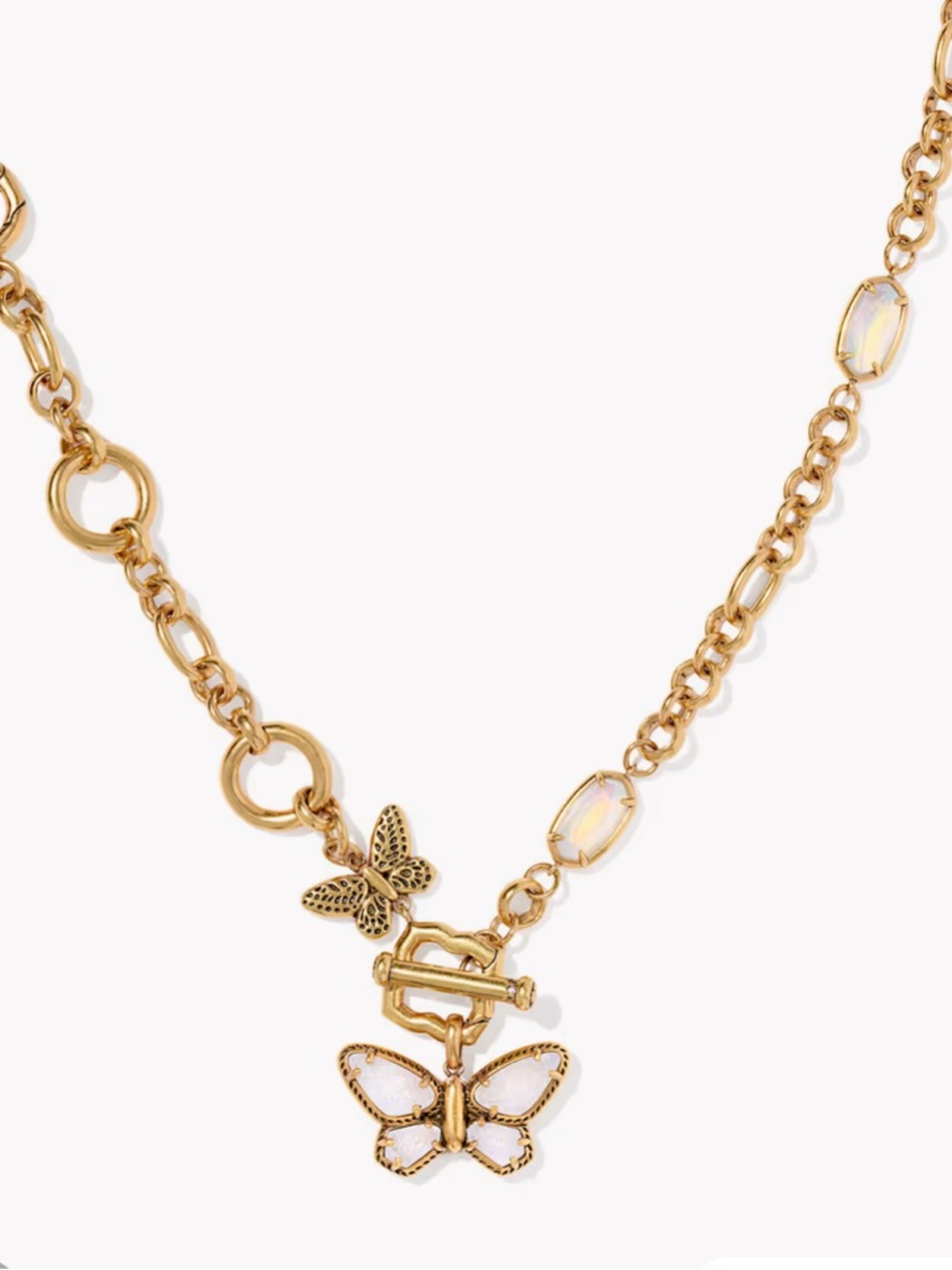 dolly parton x kendra scott butterfly vintage gold necklace